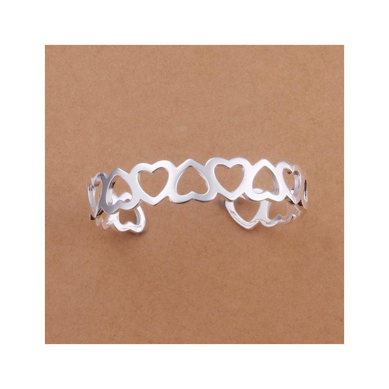 Wholesale Trendy Silver Heart Bangle&Cuff TGSPBL125 3