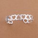 Wholesale Trendy Silver Heart Bangle&Cuff TGSPBL125 3 small