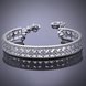 Wholesale Romantic Silver Plant CZ Bangle TGSPBL001 4 small