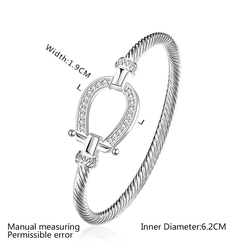 Wholesale Trendy Silver Water Drop CZ Bangle&Cuff TGSPBL141 0