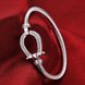 Wholesale Trendy Silver Water Drop CZ Bangle&Cuff TGSPBL141 2 small