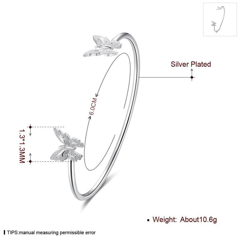 Wholesale Classic Silver Insect Bangle&Cuff TGSPBL153 0