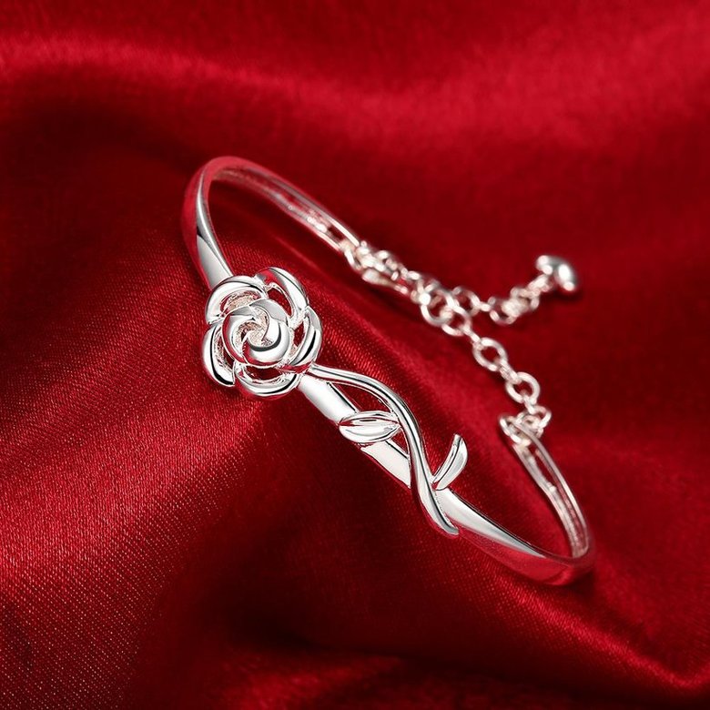 Wholesale Trendy Silver Plant Bangle&Cuff TGSPBL165 2