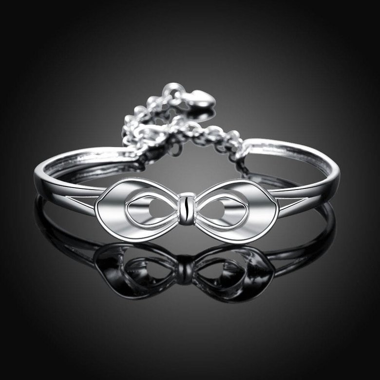 Wholesale Trendy Silver Plant Bangle&Cuff TGSPBL168 1