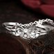 Wholesale Trendy Silver Plant Bangle&Cuff TGSPBL168 3 small