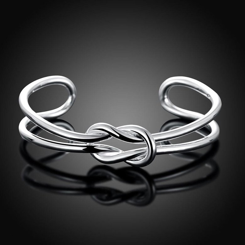 Wholesale Trendy Silver Plant Bangle&Cuff TGSPBL173 1