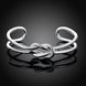 Wholesale Trendy Silver Plant Bangle&Cuff TGSPBL173 1 small