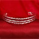 Wholesale Trendy Silver Round Bangle&Cuff TGSPBL011 3 small