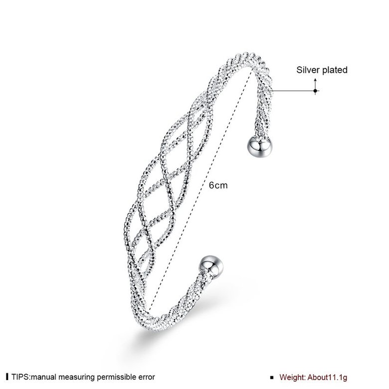 Wholesale Trendy Silver Round Bangle&Cuff TGSPBL041 0