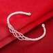 Wholesale Trendy Silver Round Bangle&Cuff TGSPBL041 3 small