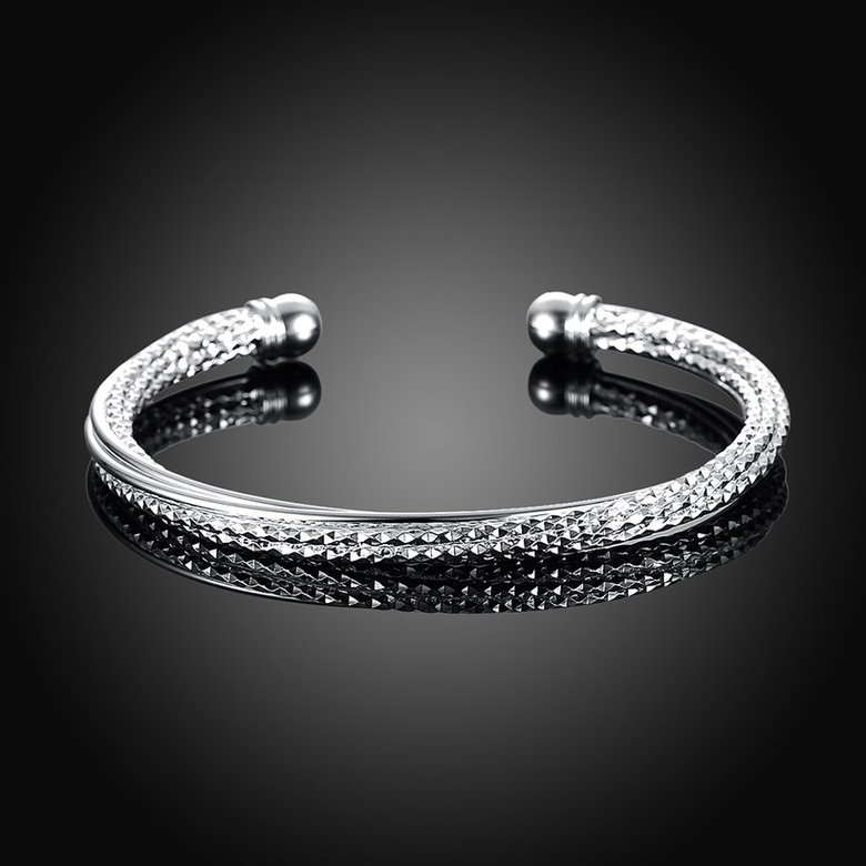 Wholesale Trendy Silver Round Bangle&Cuff TGSPBL043 1