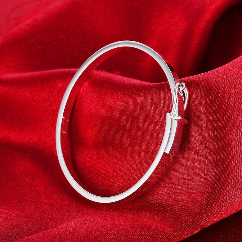 Wholesale Trendy Silver Round Bangle&Cuff TGSPBL044 2