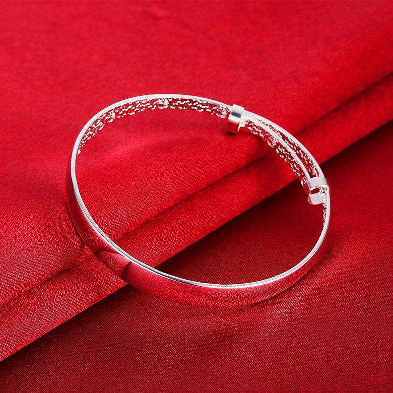 Wholesale Trendy Silver Round White Bangle&Cuff TGSPBL048 3