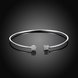 Wholesale Trendy Silver Round White CZ Bangle&Cuff TGSPBL056 1 small