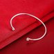 Wholesale Trendy Silver Round White CZ Bangle&Cuff TGSPBL058 3 small