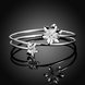 Wholesale Romantic Silver Plant Bangle&Cuff TGSSBL003 4 small