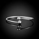 Wholesale Trendy Silver Round Bangle&Cuff TGSSBL004 1 small