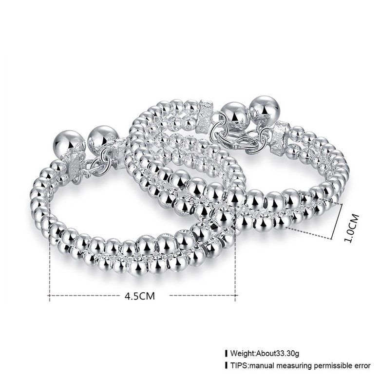 Wholesale Classic Silver Round Bangle&Cuff TGSSBL007 0