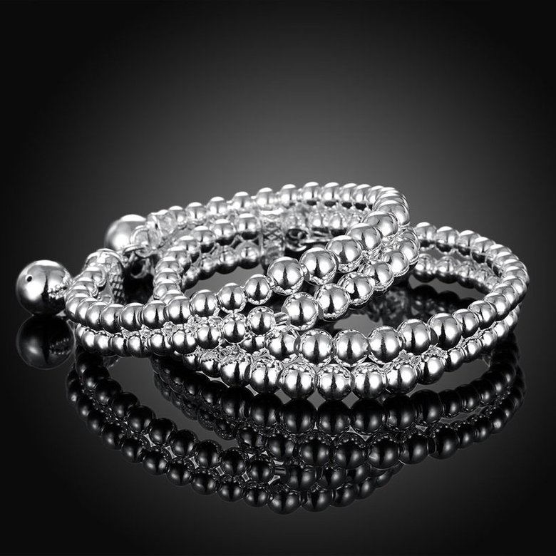 Wholesale Classic Silver Round Bangle&Cuff TGSSBL007 1