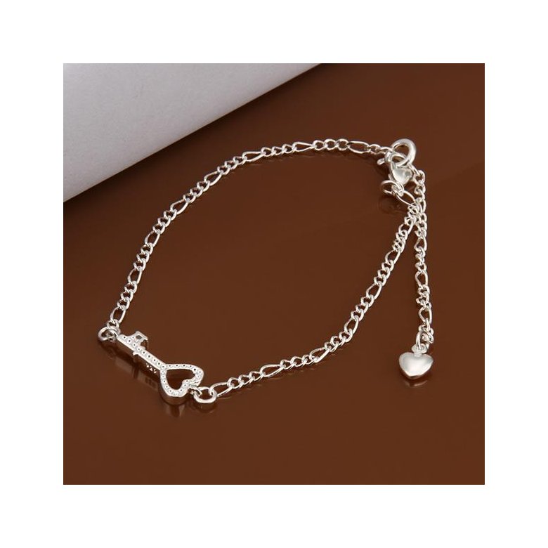 Wholesale Romantic Silver Key Anklets TGAKL023 0