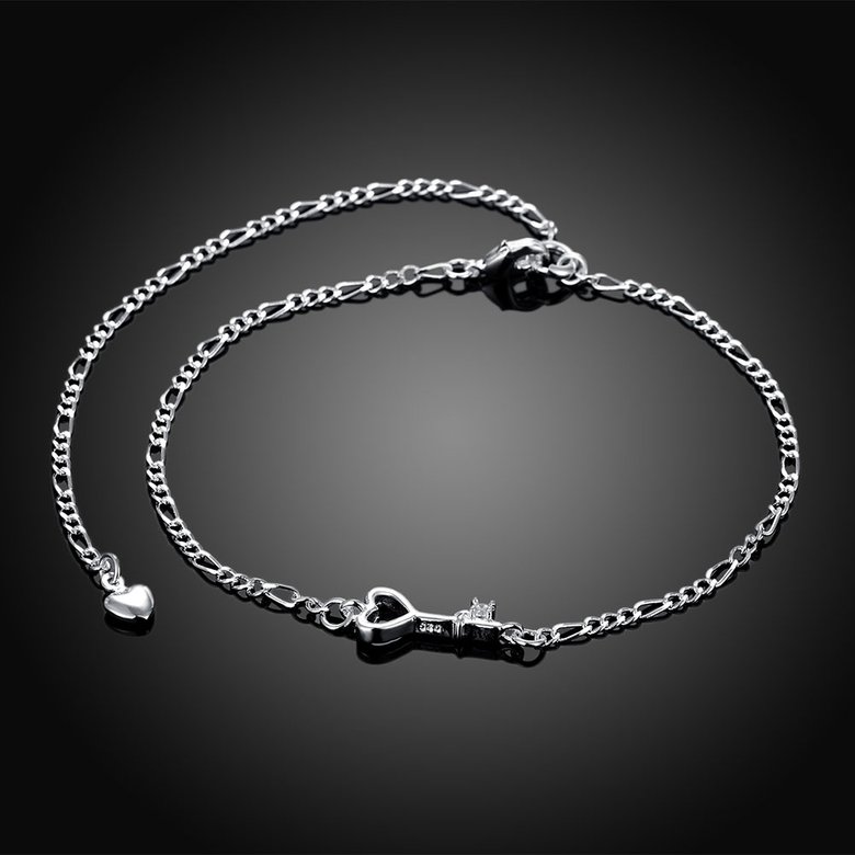 Wholesale Romantic Silver Key Anklets TGAKL023 2