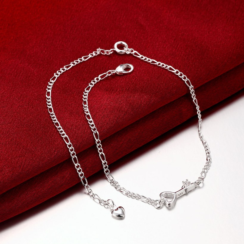 Wholesale Romantic Silver Key Anklets TGAKL023 3