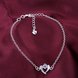 Wholesale Romantic Silver Heart CZ Anklets TGAKL029 1 small