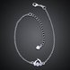Wholesale Romantic Silver Heart CZ Anklets TGAKL029 4 small