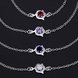 Wholesale Romantic Silver Round CZ Anklets TGAKL032 0 small