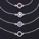 Wholesale Trendy Silver Plant CZ Anklets TGAKL033 1 small