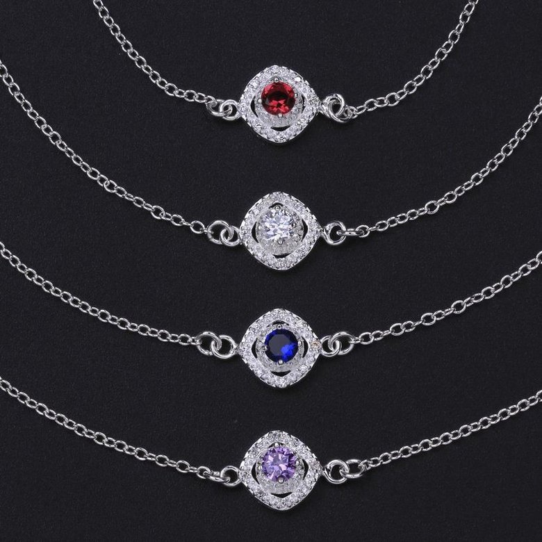 Wholesale Trendy Silver Round CZ Anklets TGAKL035 1