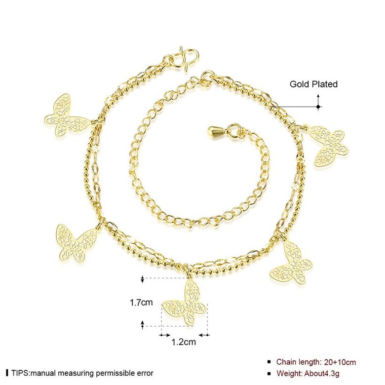 Wholesale Trendy 24K Gold Animal Anklets TGAKL056 0