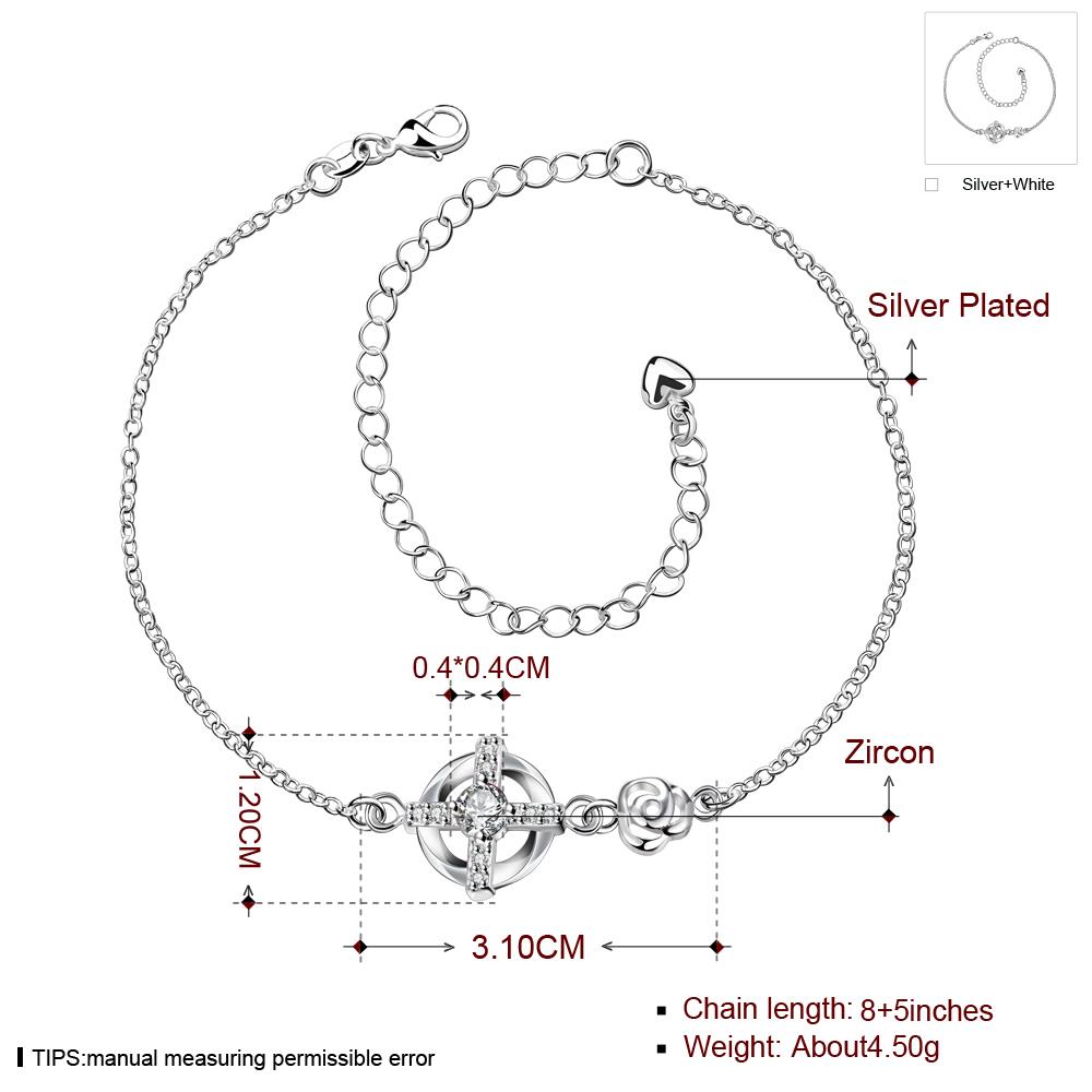 Wholesale Classic Silver Plant Stone Anklets TGAKL062 3