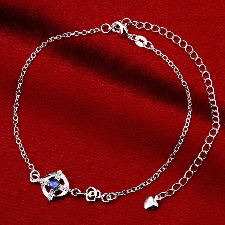 Wholesale Classic Silver Plant Stone Anklets TGAKL062 4