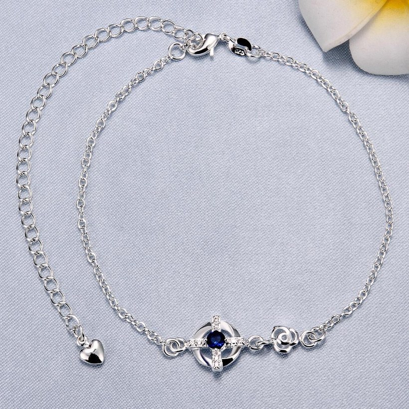 Wholesale Classic Silver Plant Stone Anklets TGAKL062 8