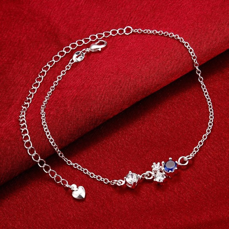 Wholesale Romantic Silver Water Drop Stone Anklets TGAKL063 2
