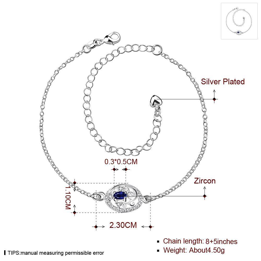 Wholesale Classic Silver Plant Stone Anklets TGAKL066 0