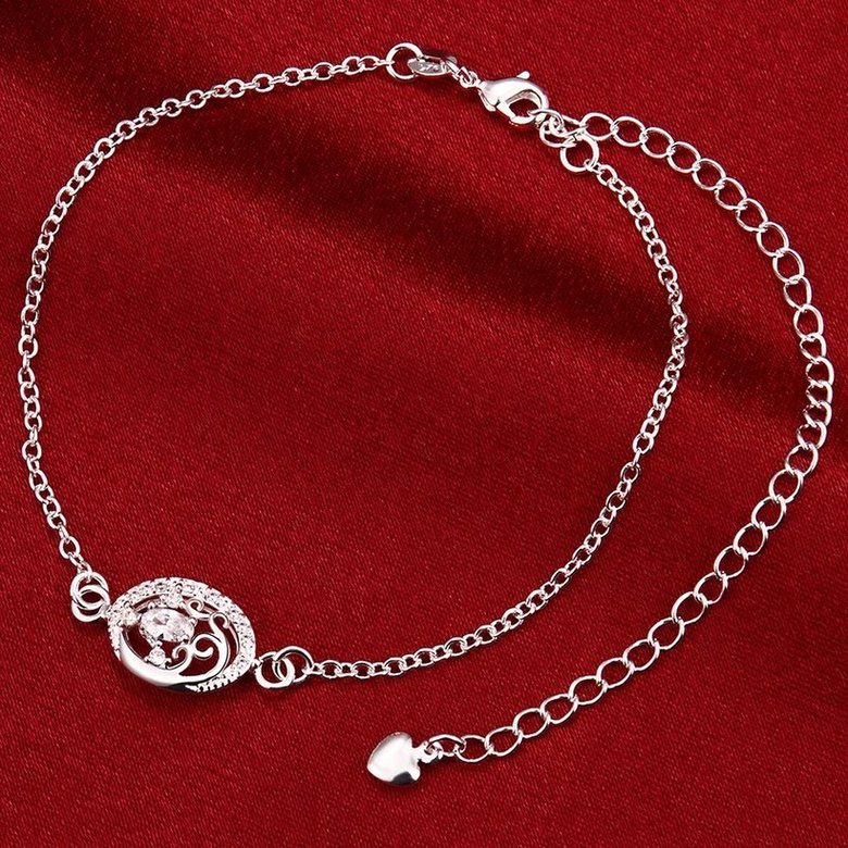 Wholesale Classic Silver Plant Stone Anklets TGAKL066 2