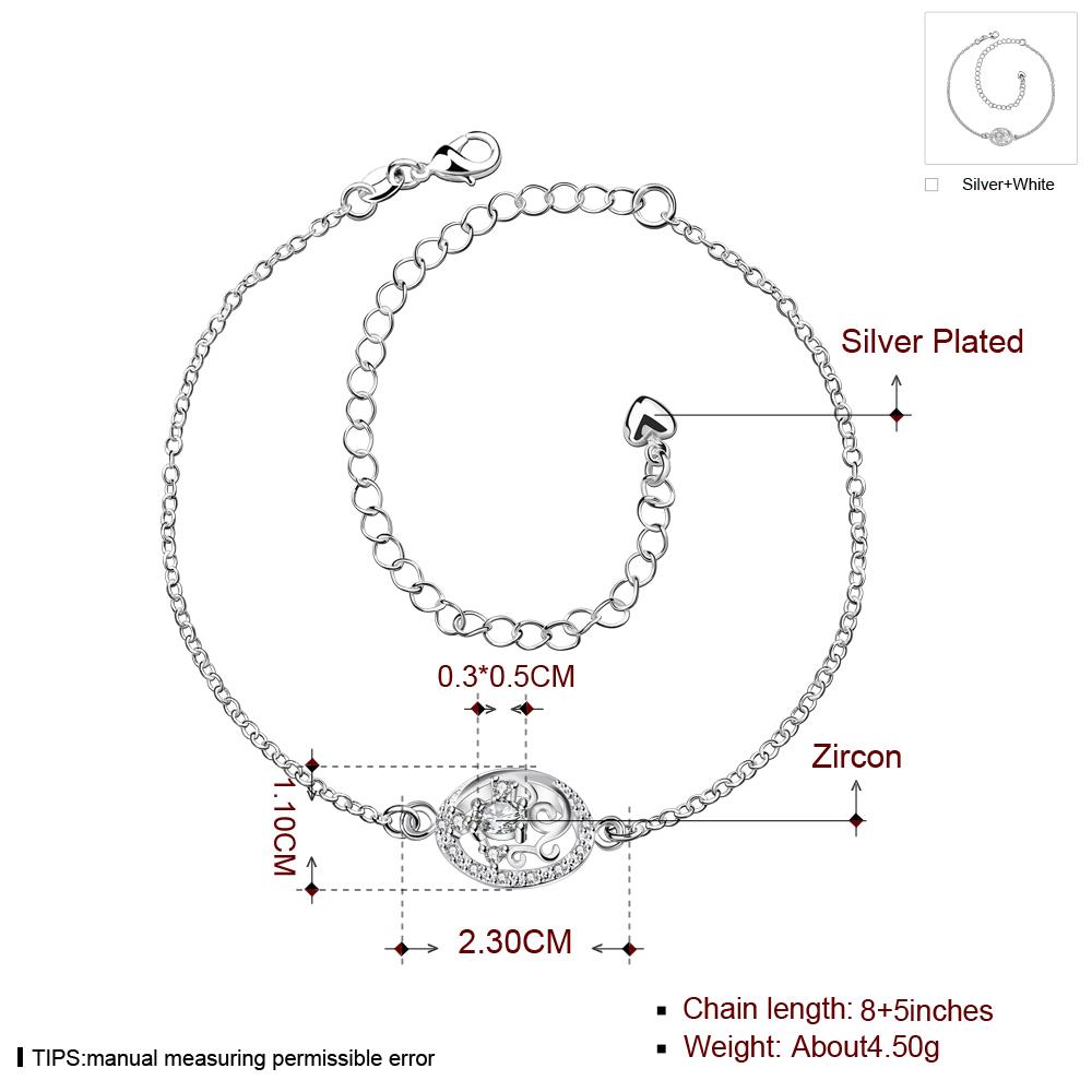 Wholesale Classic Silver Plant Stone Anklets TGAKL066 8