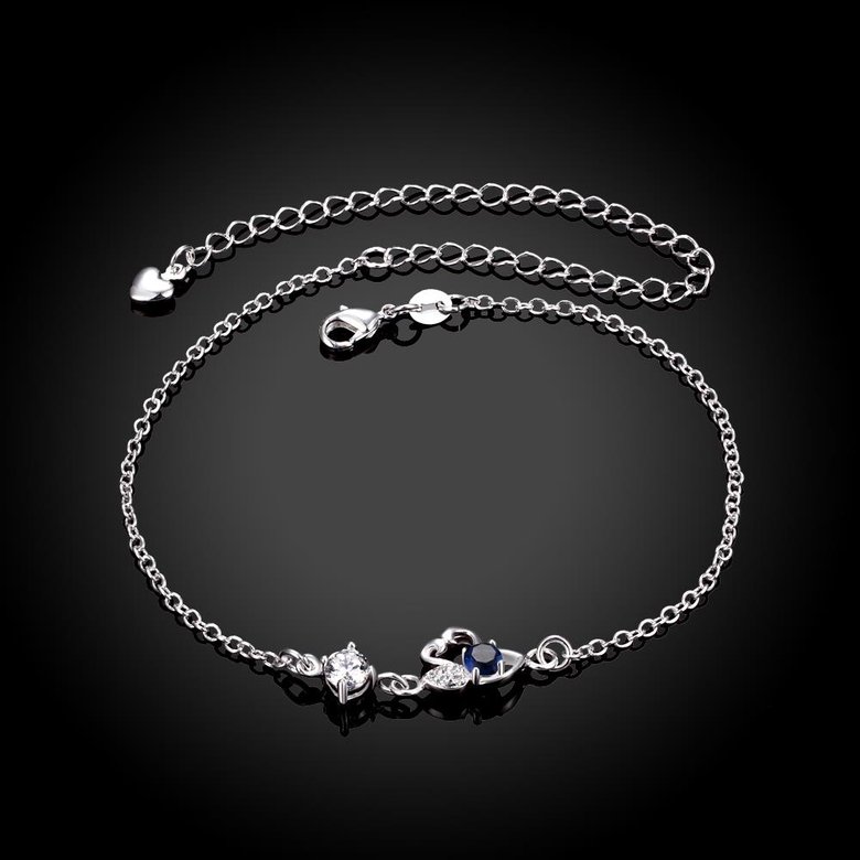 Wholesale Classic Silver Animal Stone Anklets TGAKL068 1