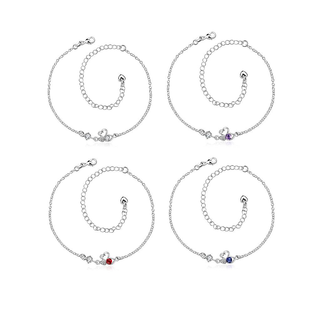 Wholesale Classic Silver Animal Stone Anklets TGAKL068 8