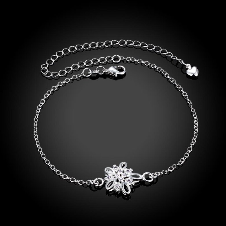Wholesale Classic Silver Star Stone Anklets TGAKL069 1