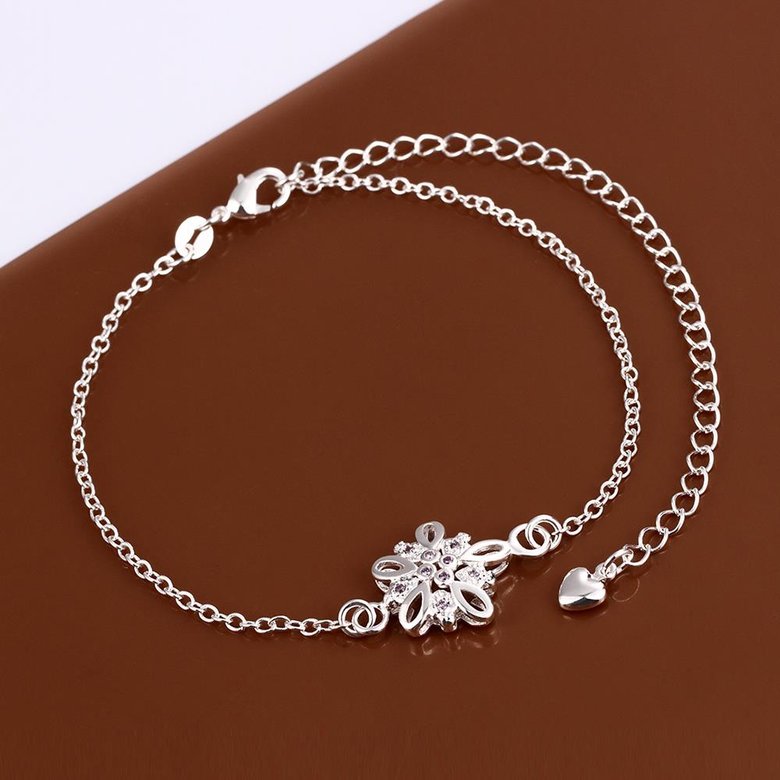 Wholesale Classic Silver Star Stone Anklets TGAKL069 3