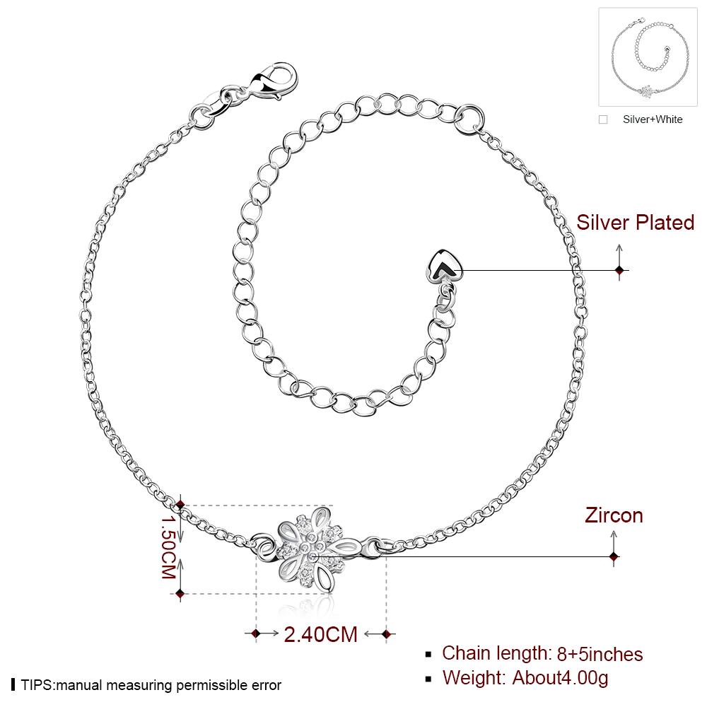 Wholesale Classic Silver Star Stone Anklets TGAKL069 6