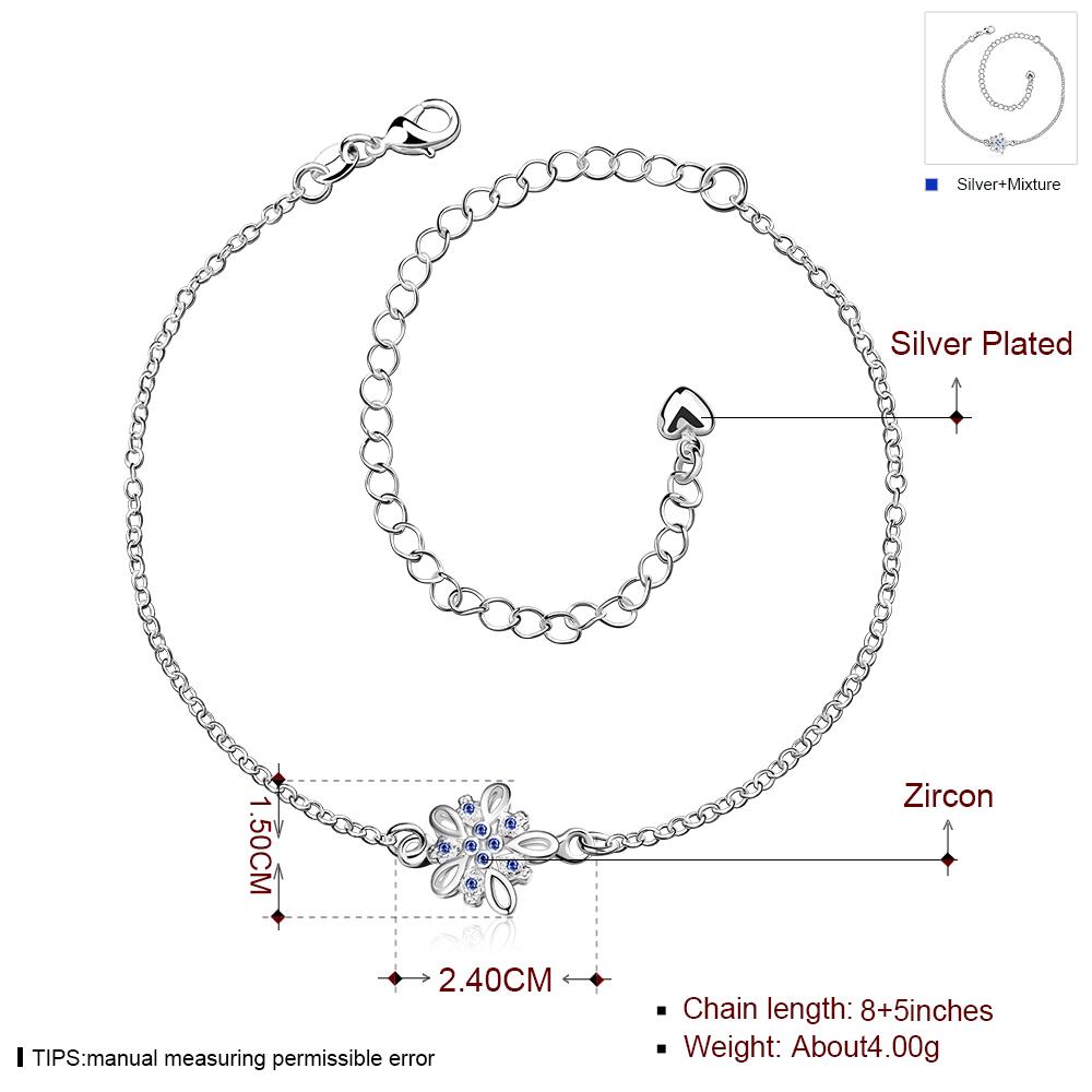 Wholesale Classic Silver Star Stone Anklets TGAKL069 7