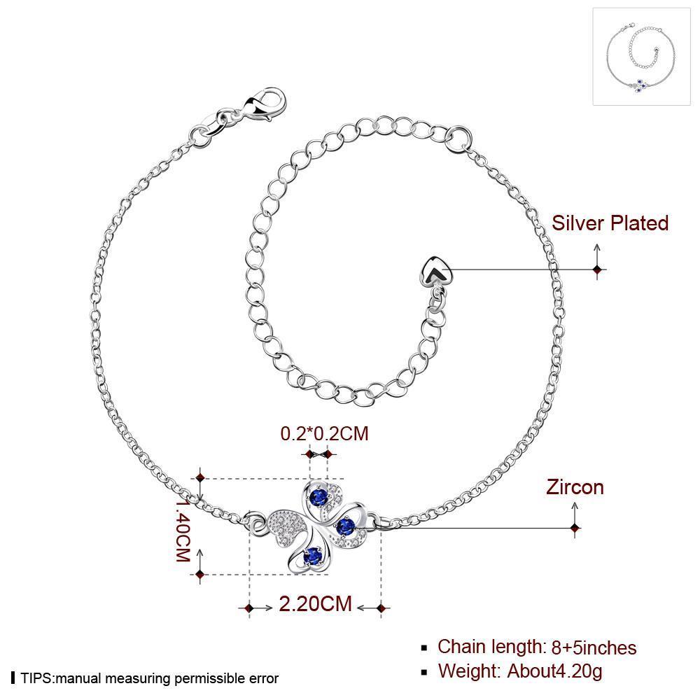 Wholesale Classic Silver Plant Stone Anklets TGAKL070 0