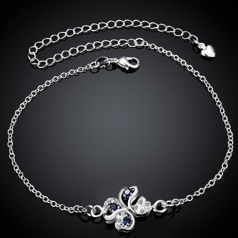 Wholesale Classic Silver Plant Stone Anklets TGAKL070 1