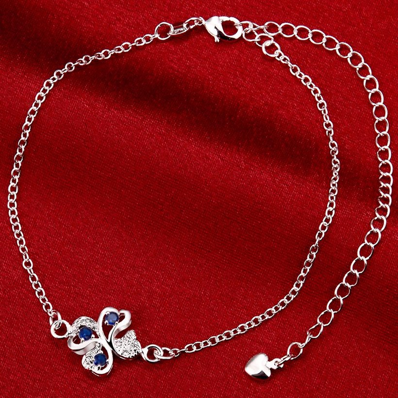 Wholesale Classic Silver Plant Stone Anklets TGAKL070 2