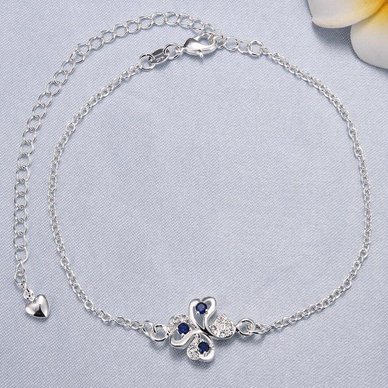 Wholesale Classic Silver Plant Stone Anklets TGAKL070 3