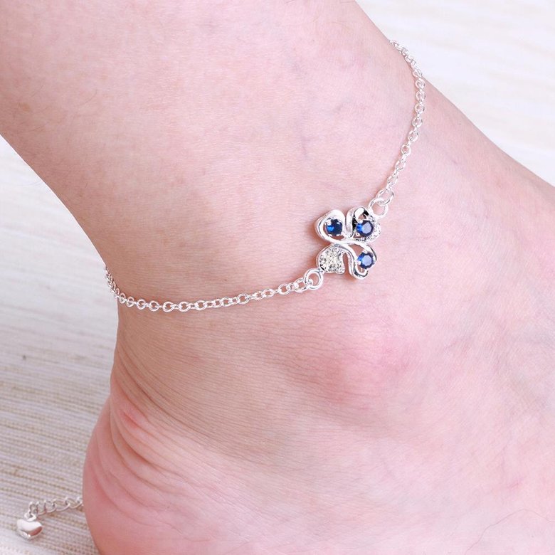 Wholesale Classic Silver Plant Stone Anklets TGAKL070 4